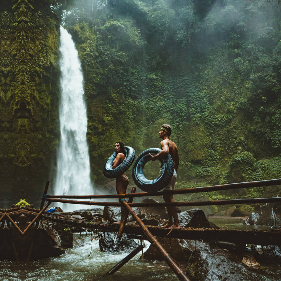 Tubing on a Rapid River